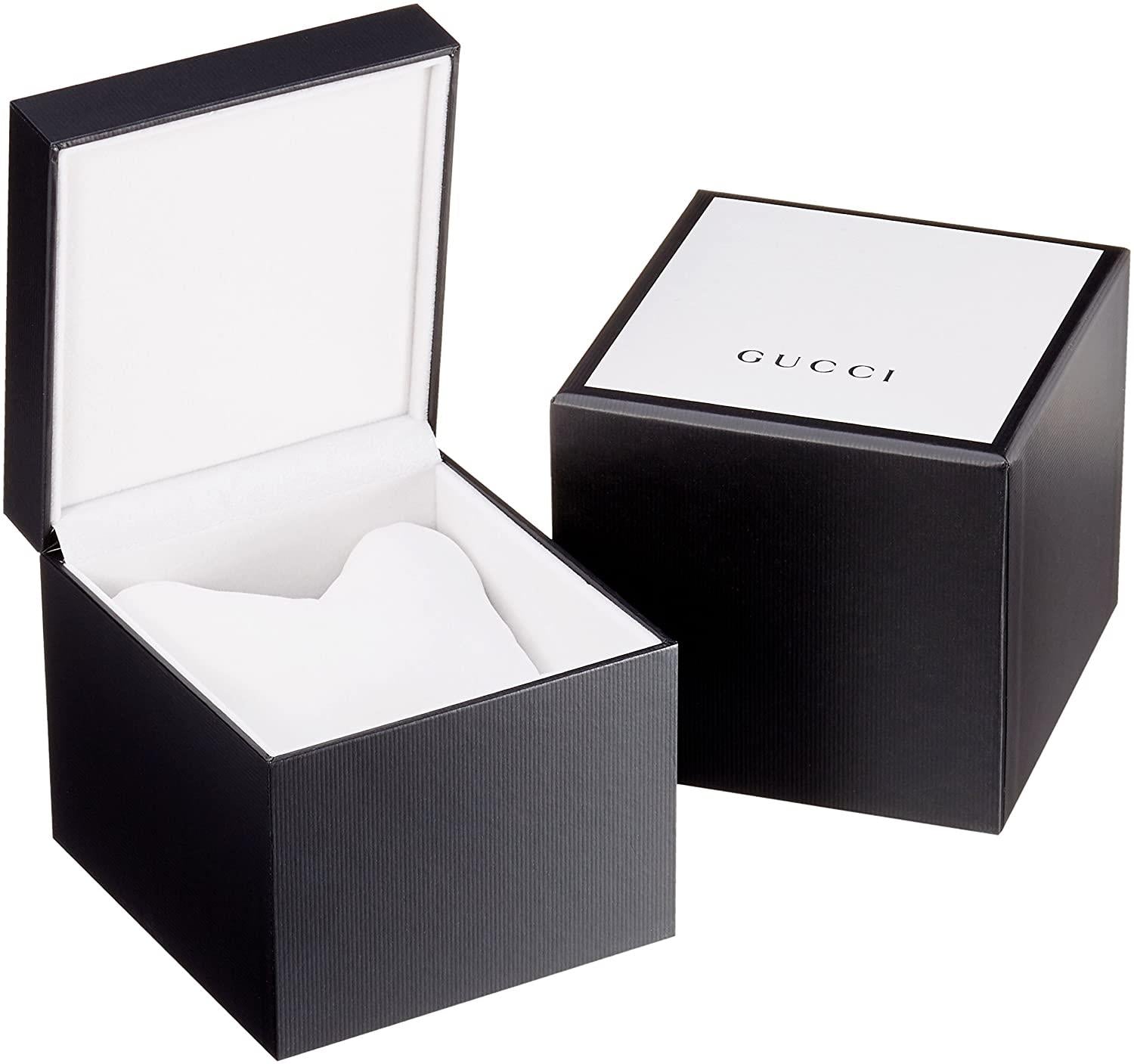 Gucci YA133304 Interlocking-G Schwarzes Zifferblattbraunes Leder Damen Uhr Gucci YA133304 Interlocking-G Schwarzes Zifferblattbraunes Leder Damen Uhr